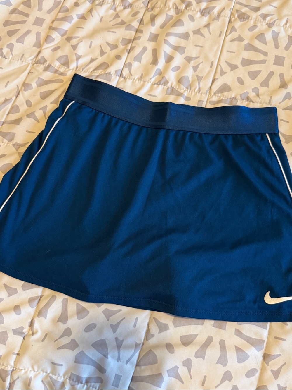 Nike Women's Dark Blue Athletic Skort with White Piping